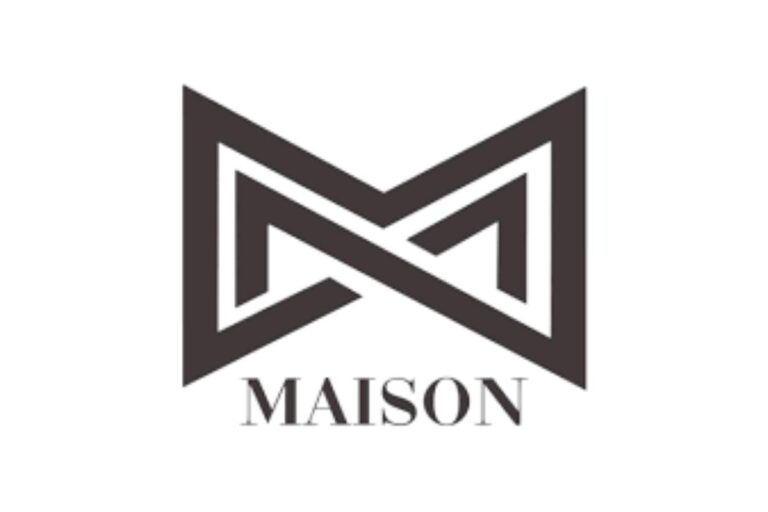 Logo of Maison featuring stylized 'M' letters in a geometric arrangement.