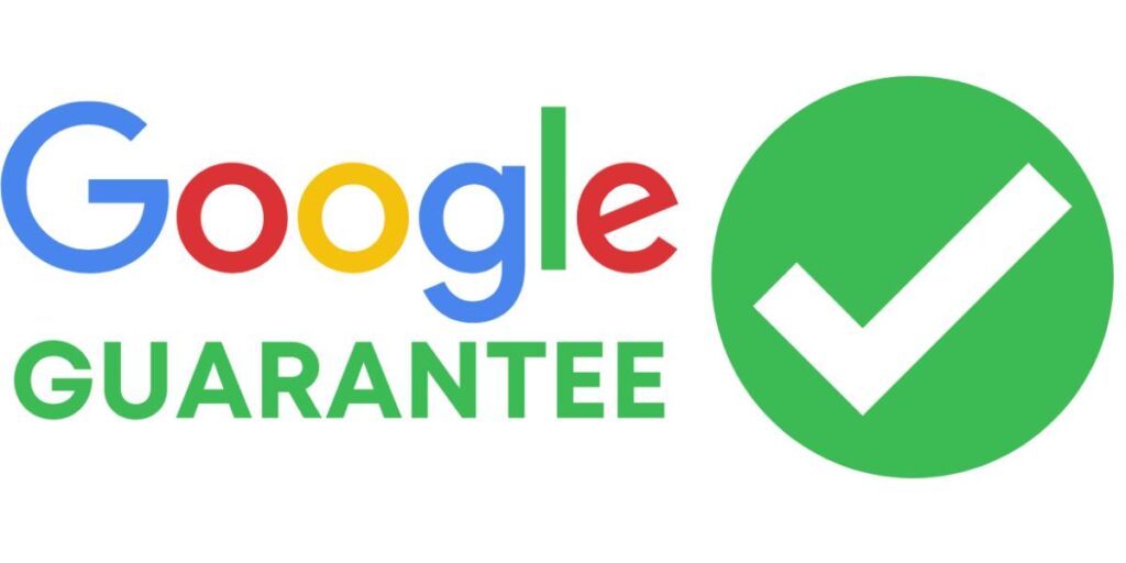 The Google Guarantee badge featuring the Google logo with the word "GUARANTEE" in green underneath and a green checkmark inside a circle to the right.